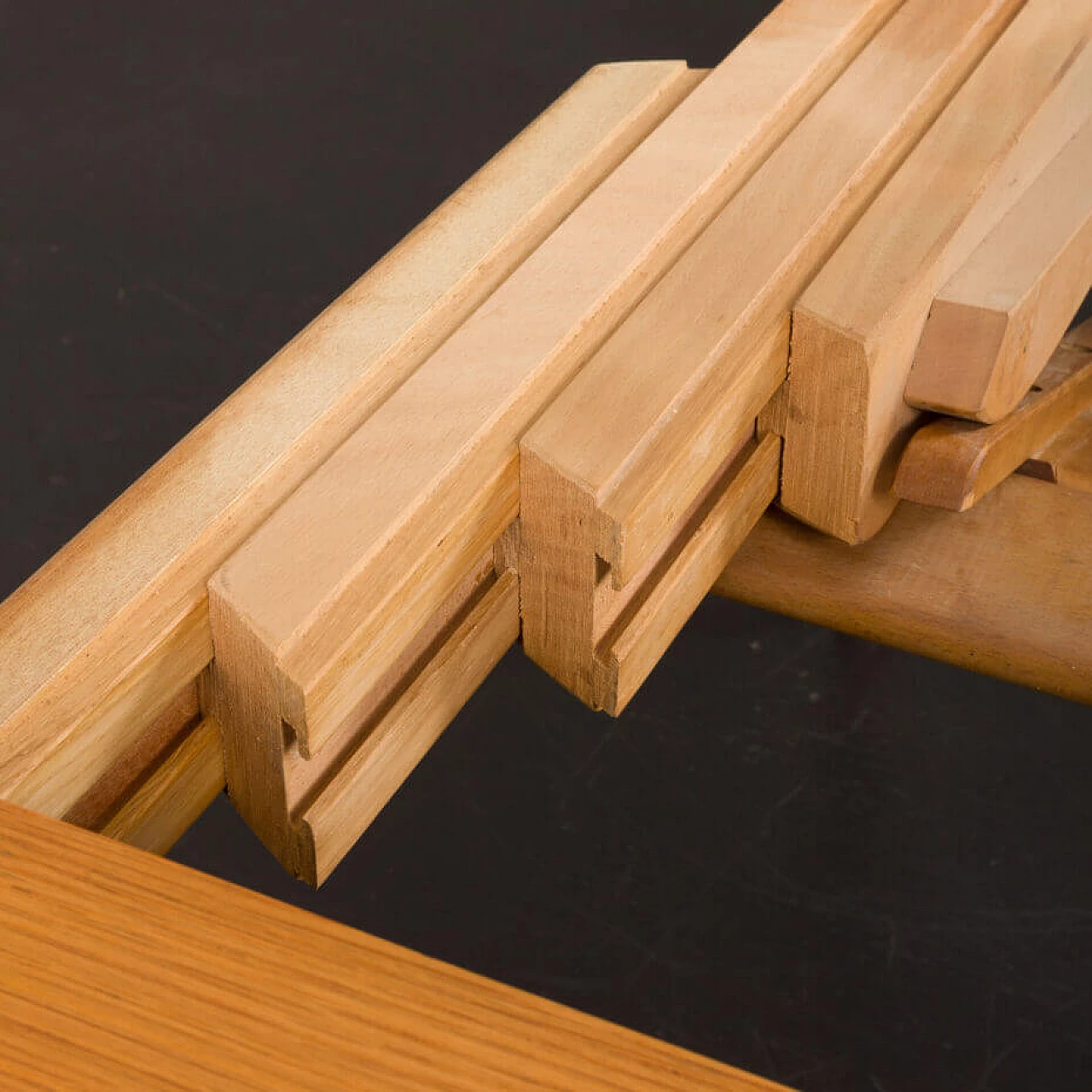 Extending oak table by Henning Kjærnulf for Soro Mobelfabrik, 1950s 13