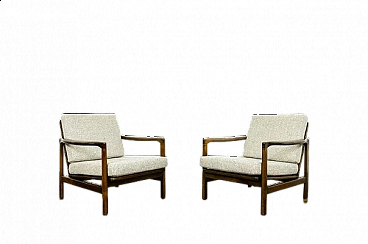 Pair of B-7522 armchairs by Zenon Bączyk for SFM, 1960s