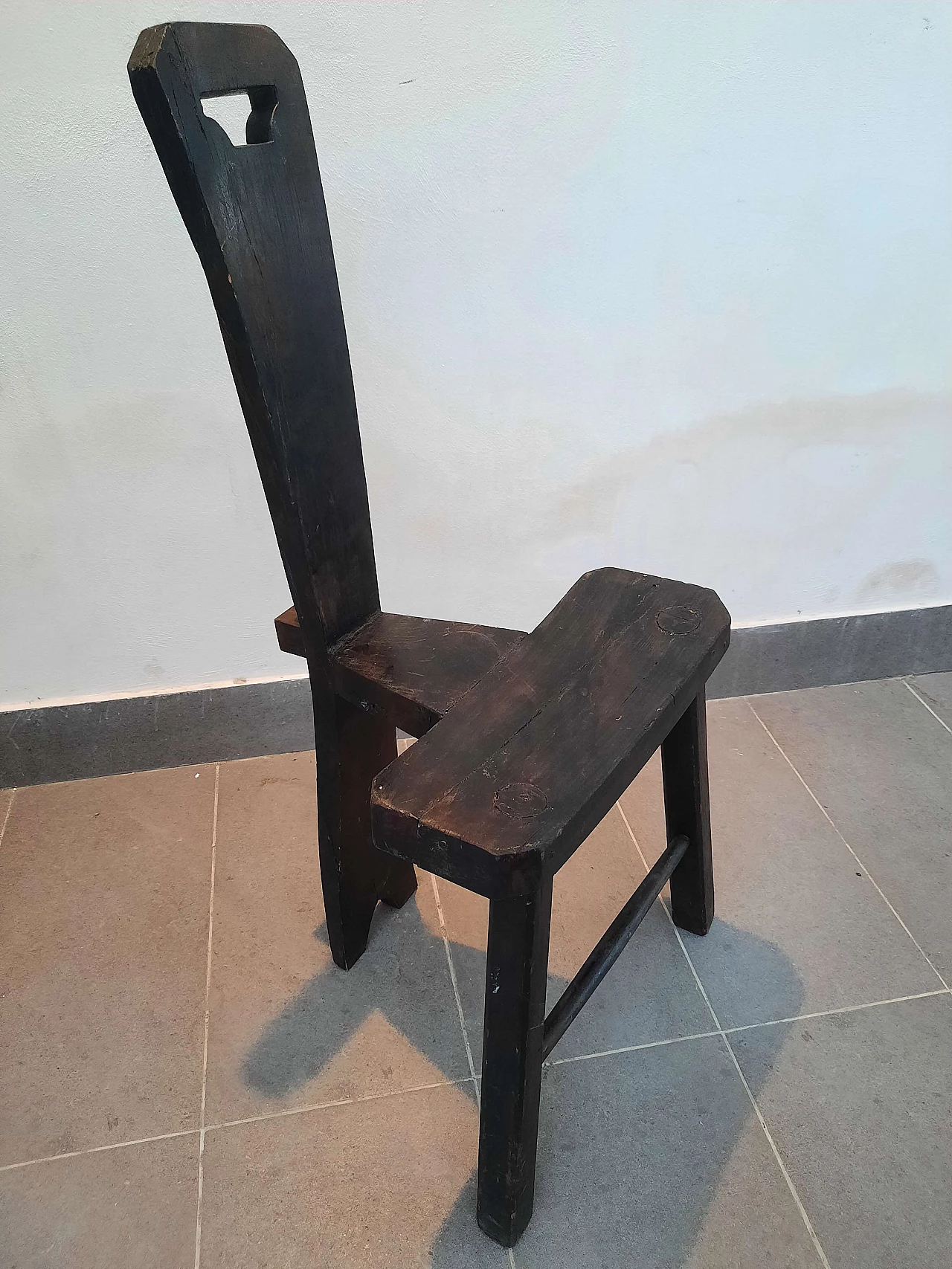 Solid wood milking chair 1