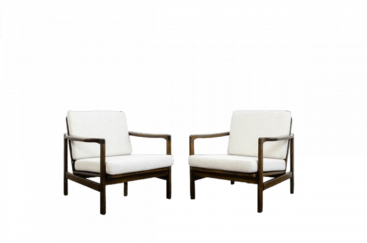 Pair of B 7522 armchairs by Zenon Bączyk for SFM, 1960s 17