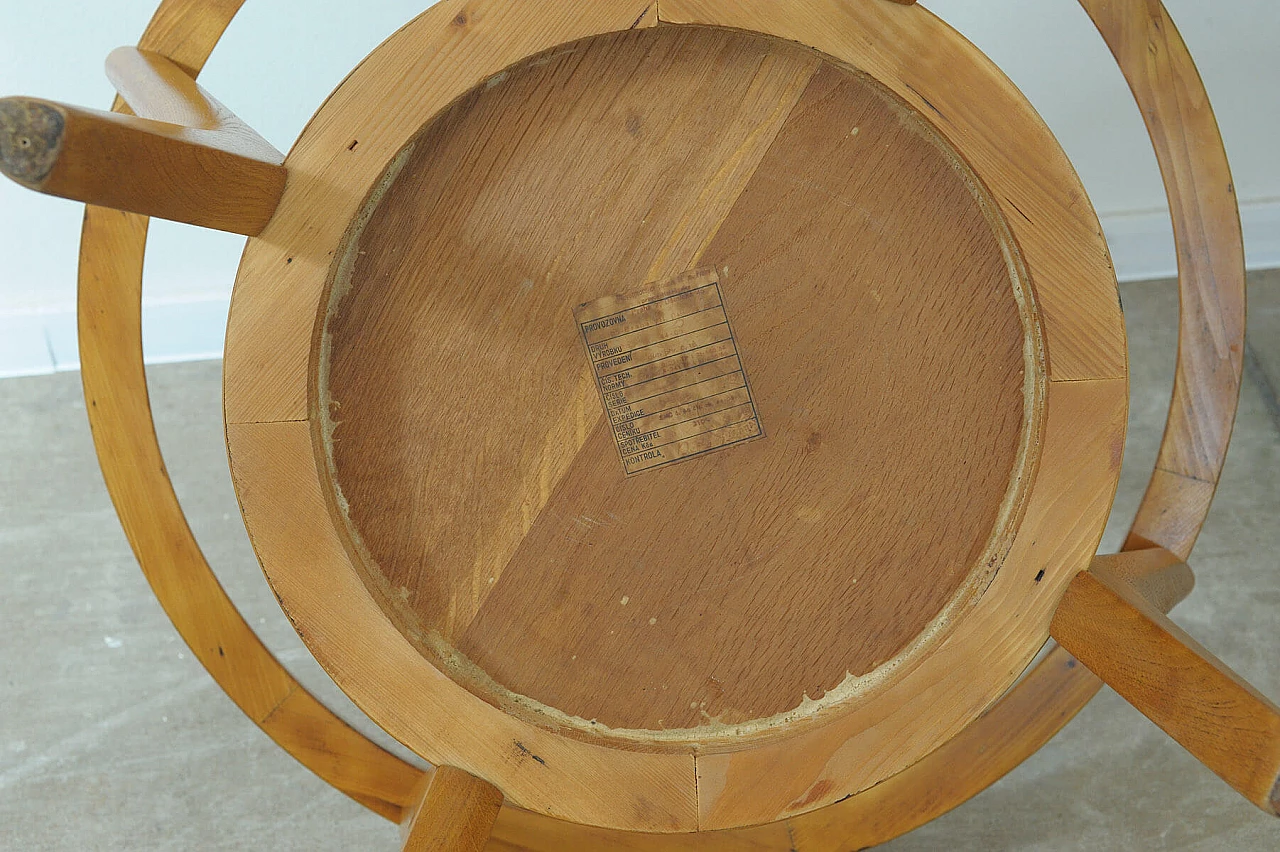 Solid oak and glass coffee table by A. Kropacek and K. Kozelka, 1940s 13