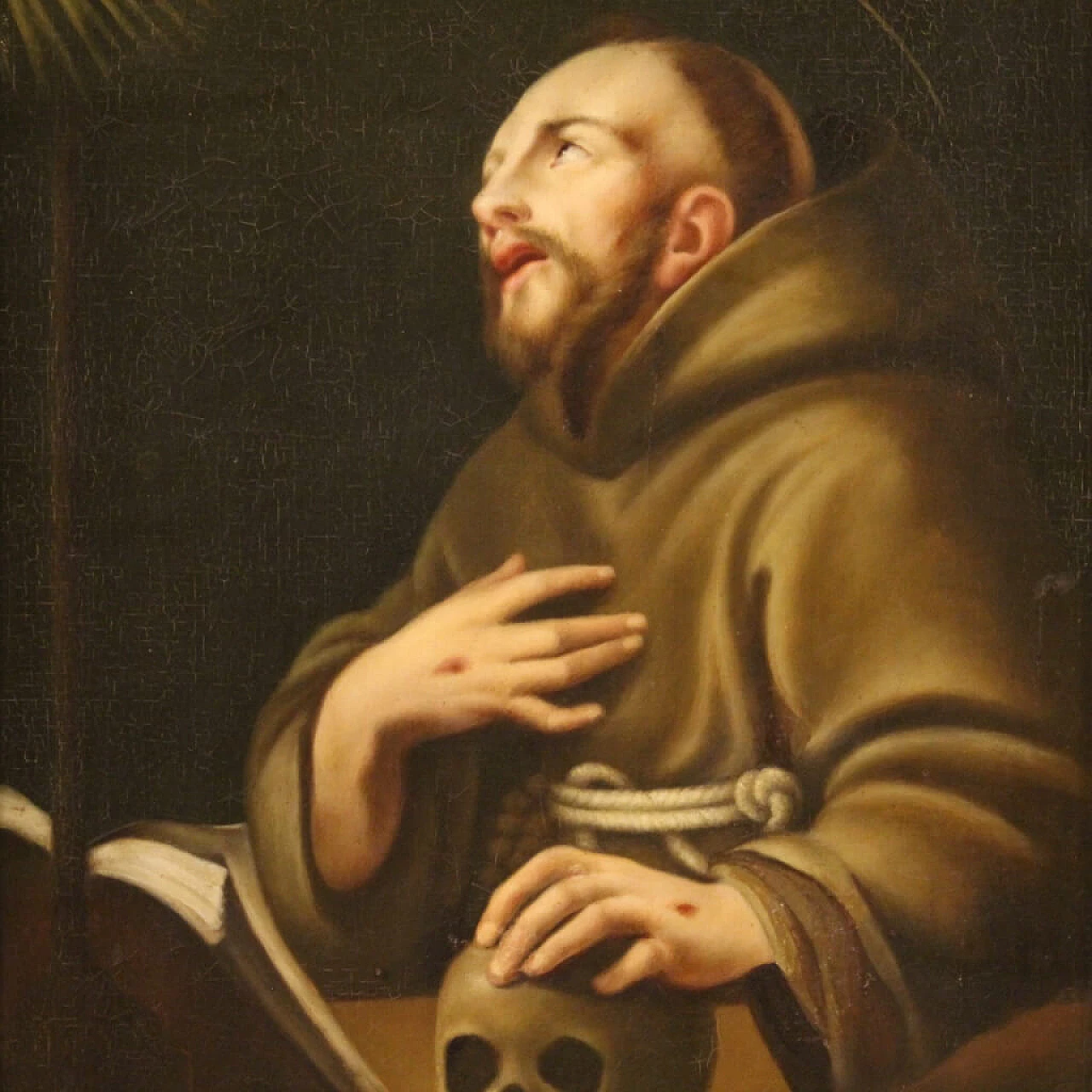 San Francesco d'Assisi, dipinto a olio su tela, '700 2