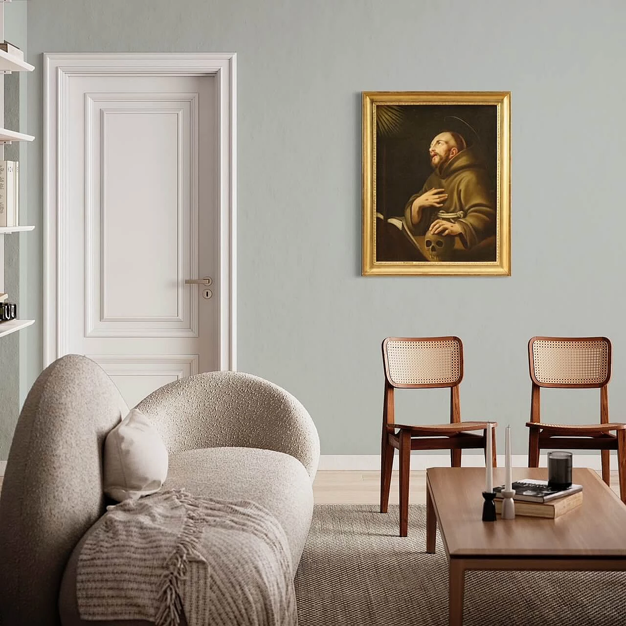 San Francesco d'Assisi, dipinto a olio su tela, '700 5