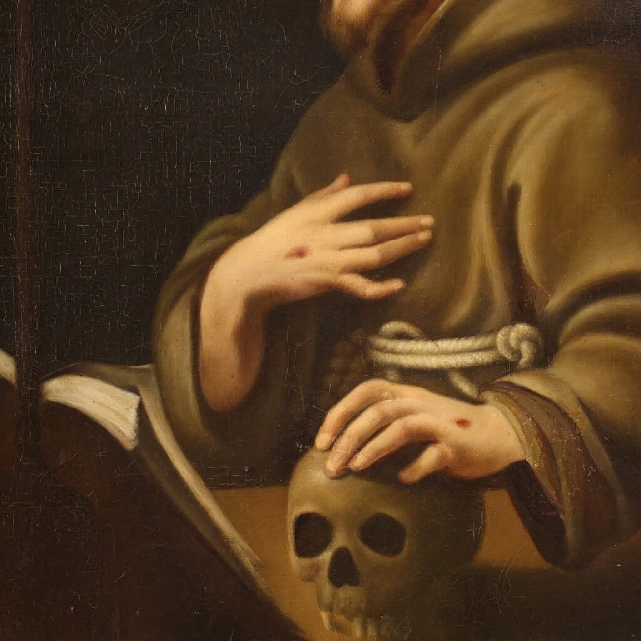 San Francesco d'Assisi, dipinto a olio su tela, '700 6
