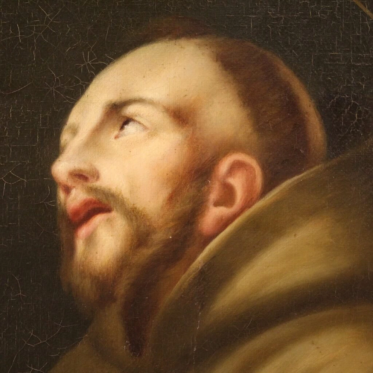 Saint Francis of Assisi, oil painting on canvas, 18th century 8