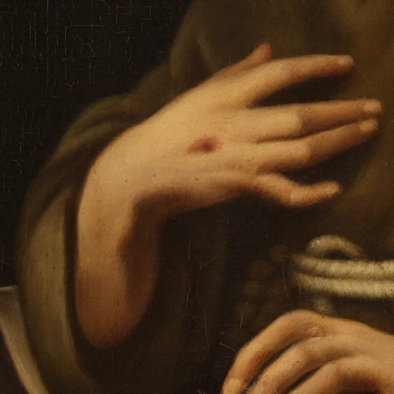 San Francesco d'Assisi, dipinto a olio su tela, '700 15