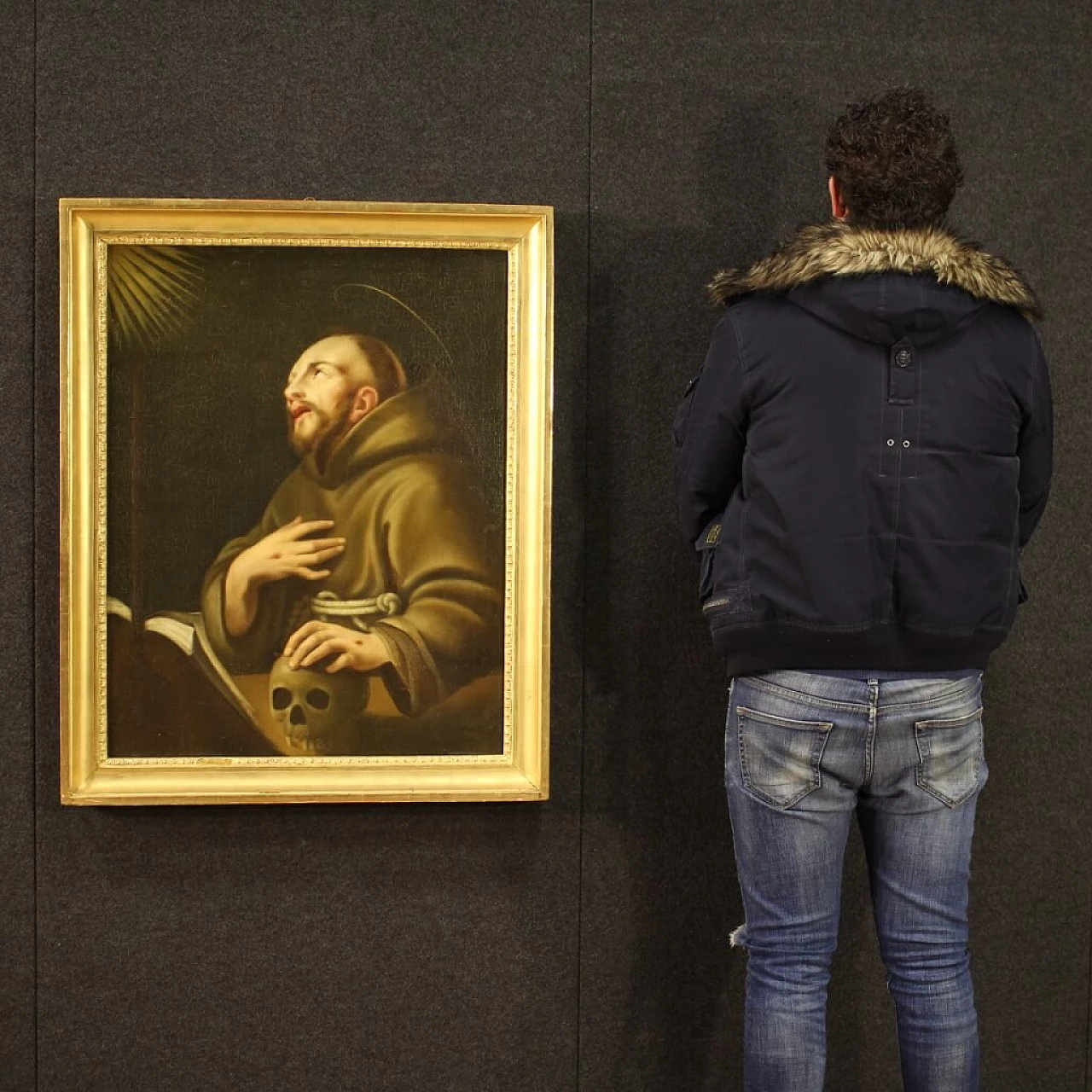 San Francesco d'Assisi, dipinto a olio su tela, '700 16