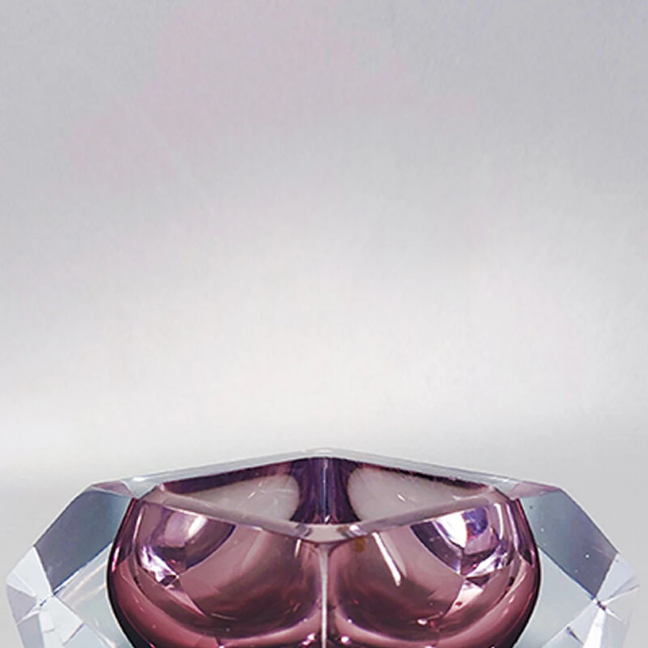 Purple Murano glass ashtray by Flavio Poli for Seguso, 1960s 5