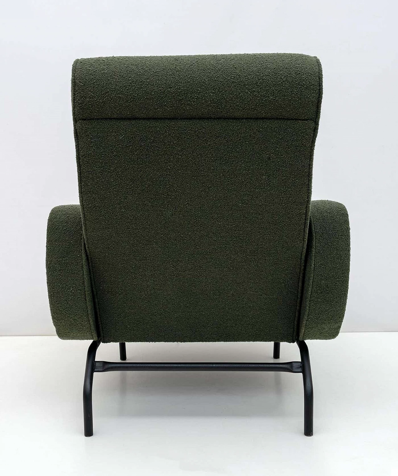 Recliner armchair in green bouclè by Marco Zanuso, 1950s 7