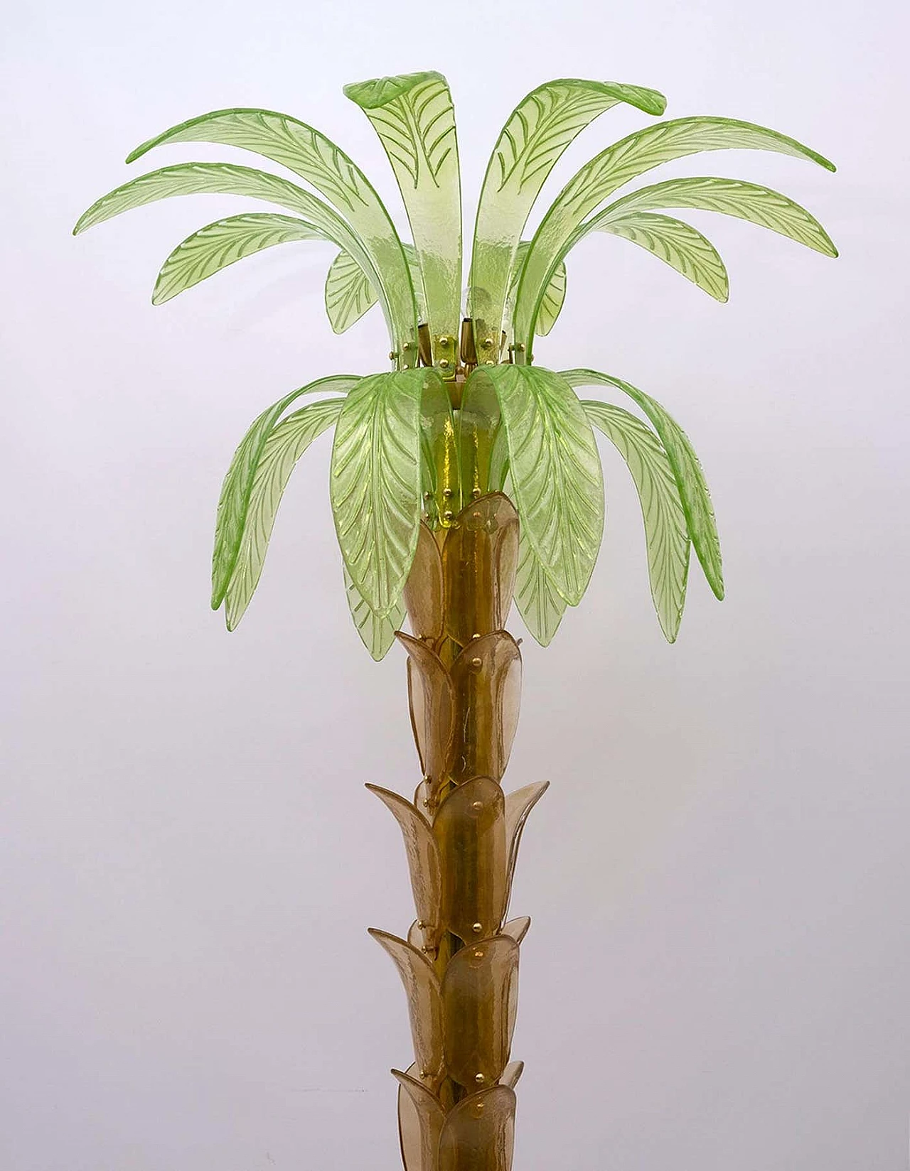 Palm-shaped floor lamp in Murano glass and brass, 1970s 3