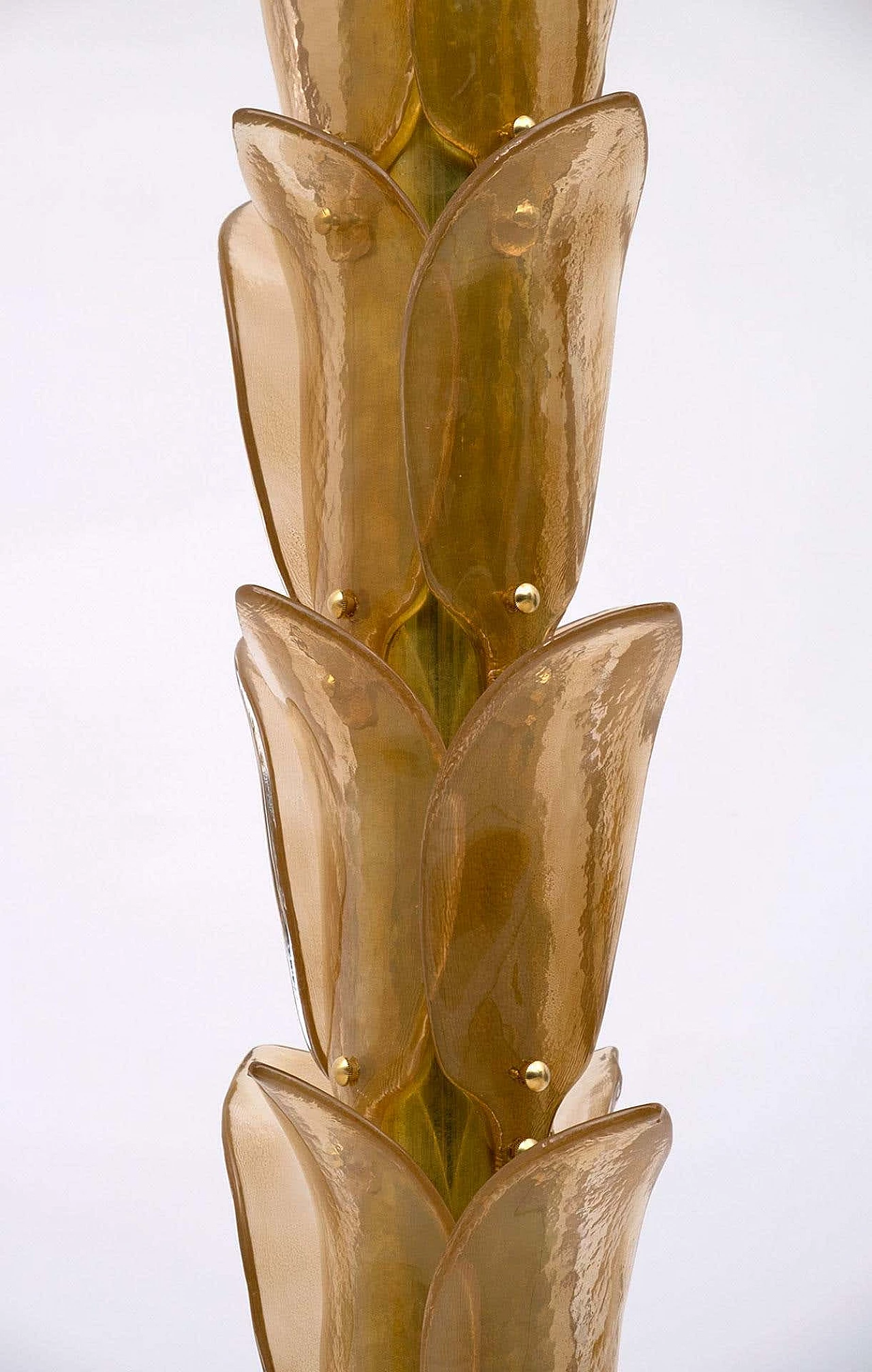 Palm-shaped floor lamp in Murano glass and brass, 1970s 10
