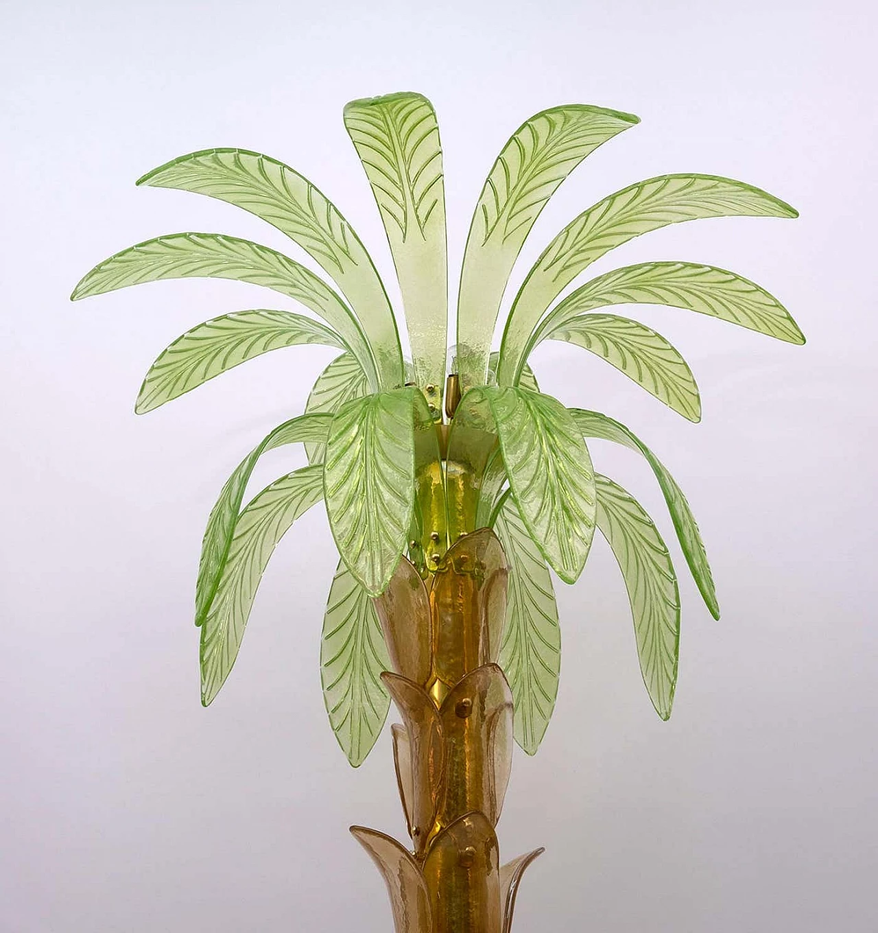 Palm-shaped floor lamp in Murano glass and brass, 1970s 11