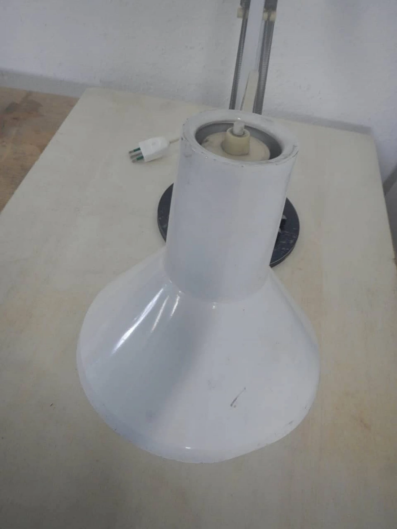 White metal table lamp by Emmedi, 1960s 5