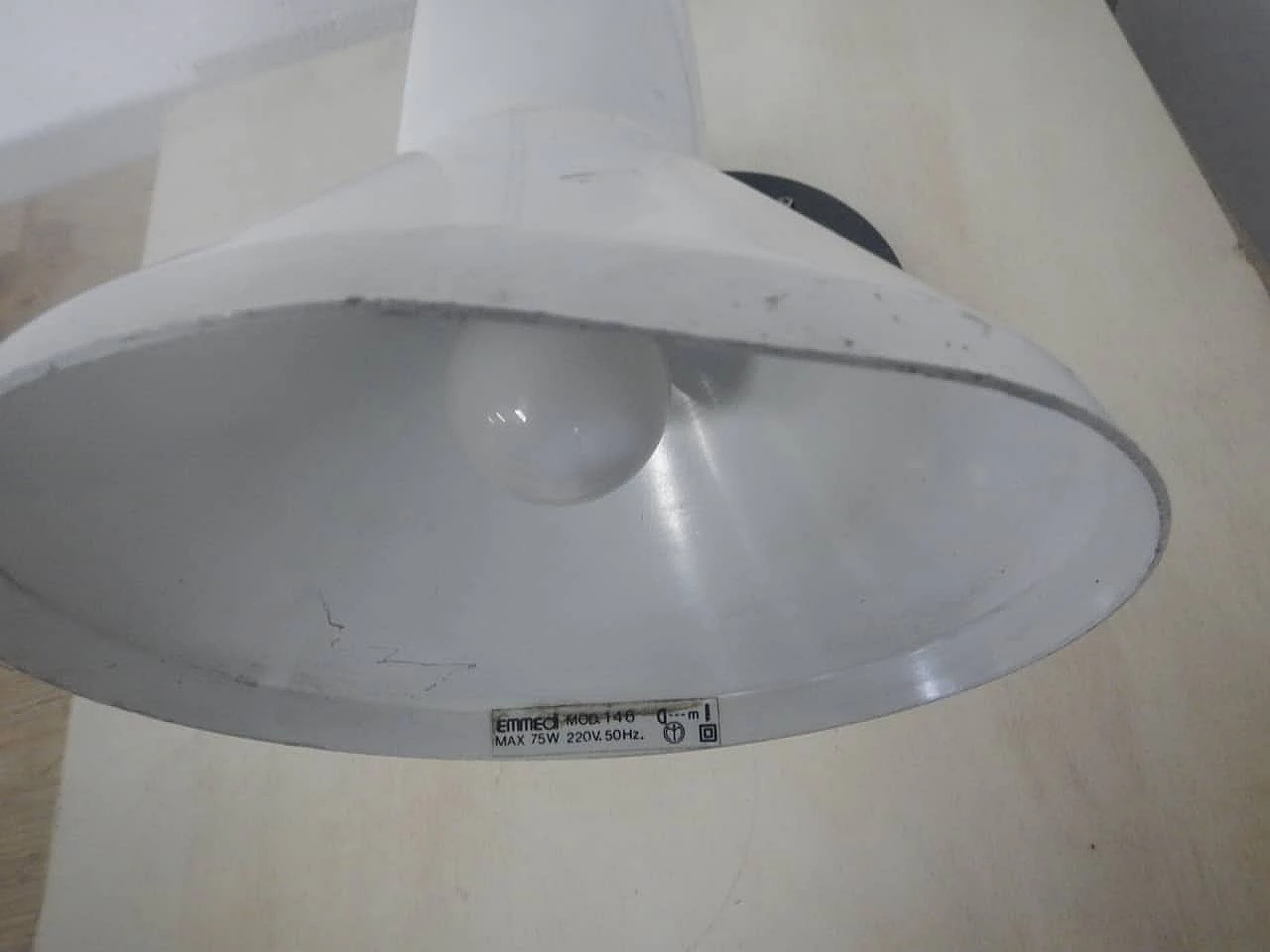 White metal table lamp by Emmedi, 1960s 6