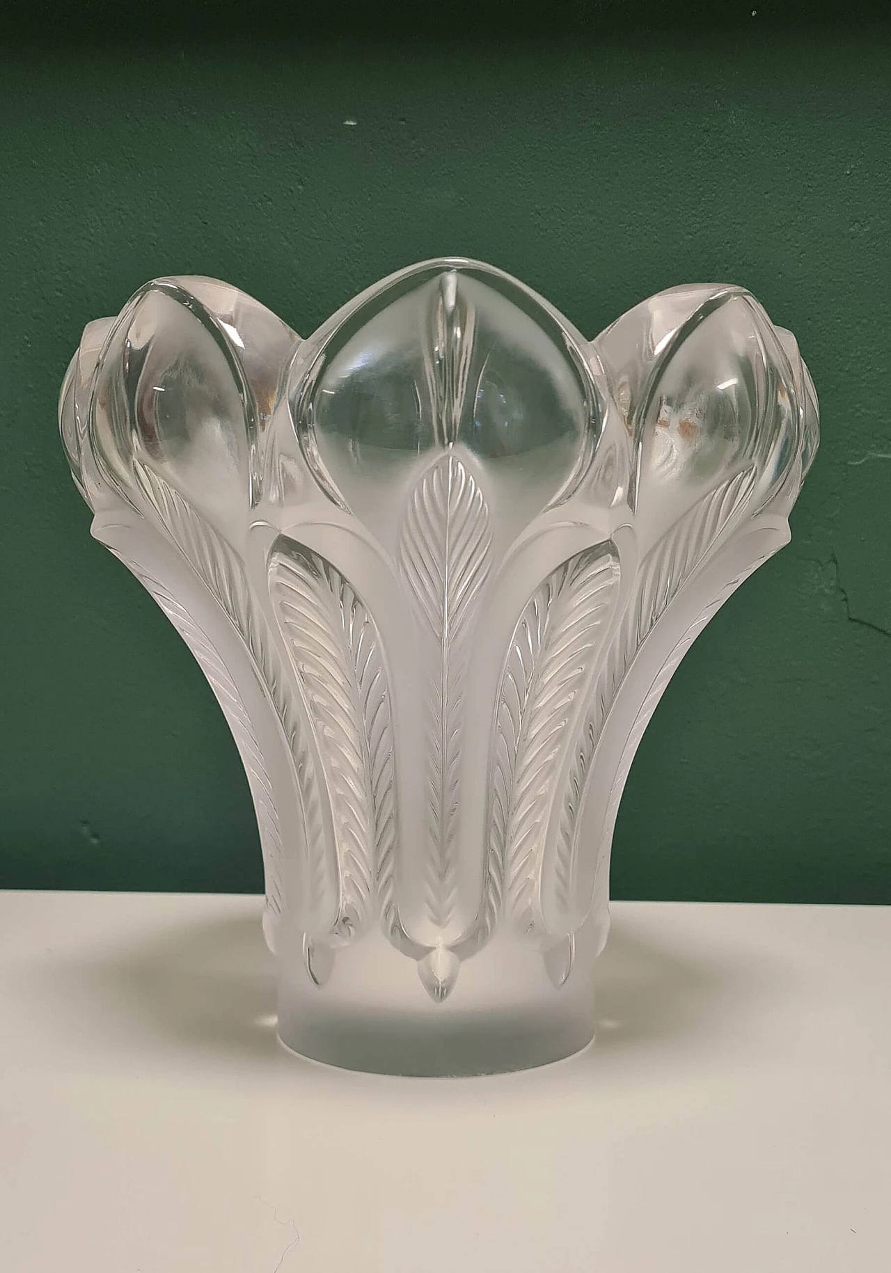 Esna glass vase by Lalique, 1980s 1