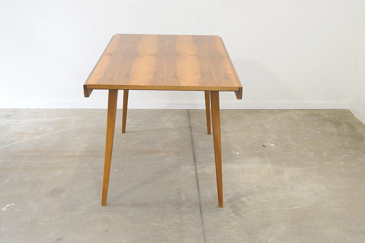 Walnut folding table by František Jirák for Tatra nábytok, 1970s 8