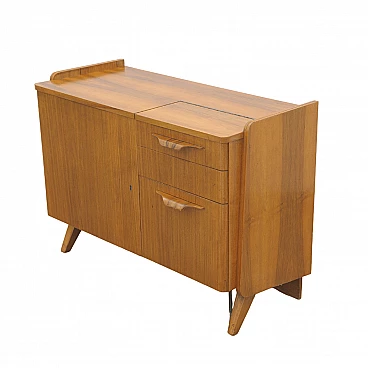 Mobile da TV impiallacciato in noce e compensato di František Jirák per Tatra Nábytok, anni '60