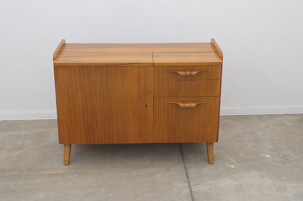 Walnut veneer and plywood TV cabinet by František Jirák for Tatra Nábytok, 1960s 2