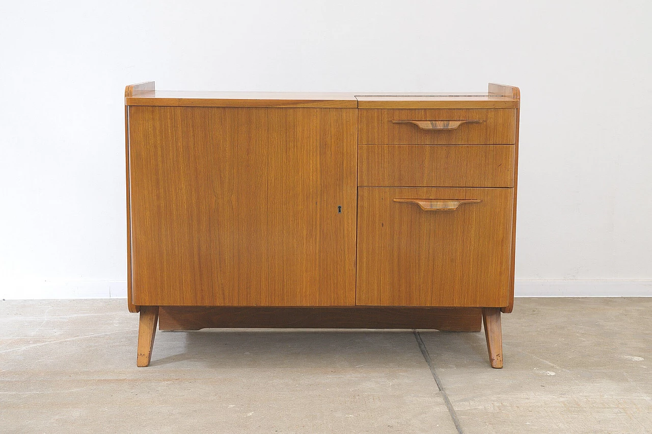 Walnut veneer and plywood TV cabinet by František Jirák for Tatra Nábytok, 1960s 3