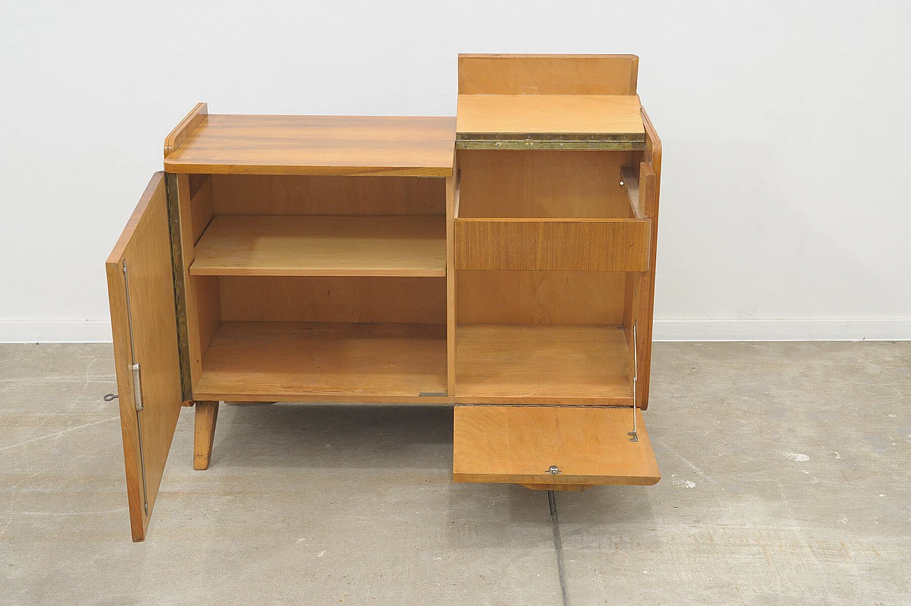 Walnut veneer and plywood TV cabinet by František Jirák for Tatra Nábytok, 1960s 4