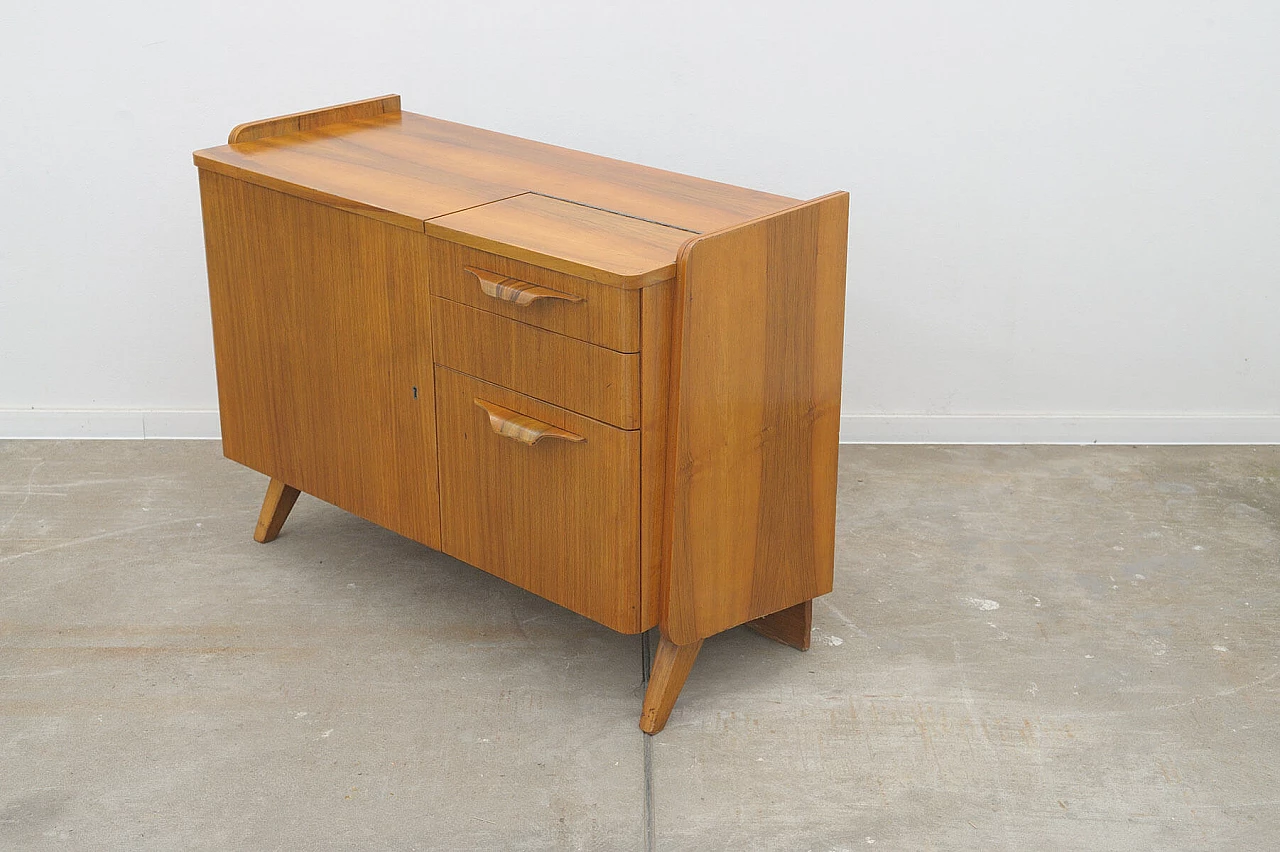 Walnut veneer and plywood TV cabinet by František Jirák for Tatra Nábytok, 1960s 5