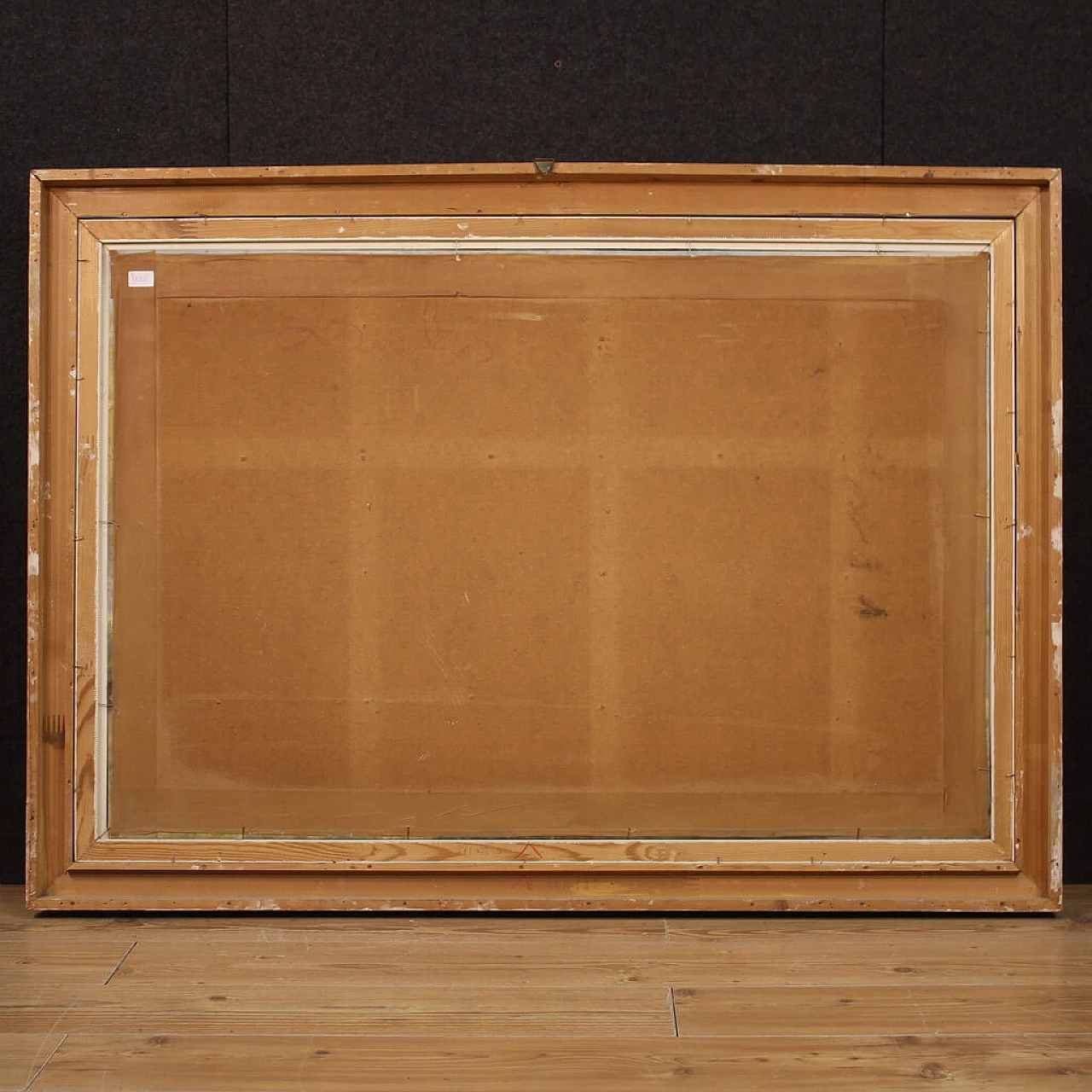 A. Corradi, Paesaggio fluviale, olio su masonite, anni '50 6