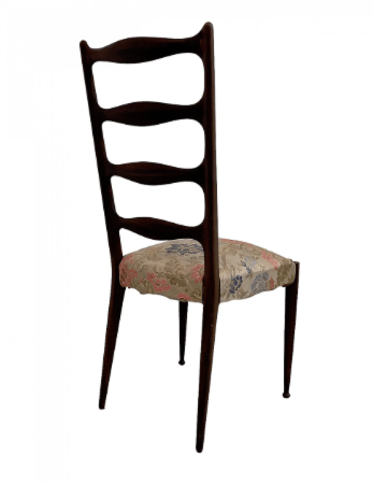 5 Sedie in mogano e tessuto di Paolo Buffa, anni '50 2