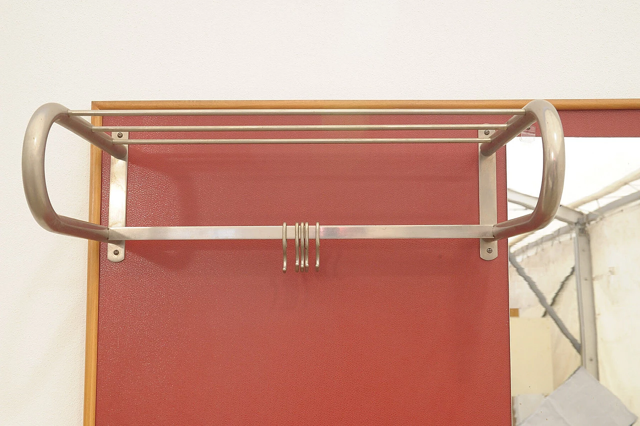 Appendiabiti in compensato, legno, similpelle e metallo di Drevokov, anni '50 6