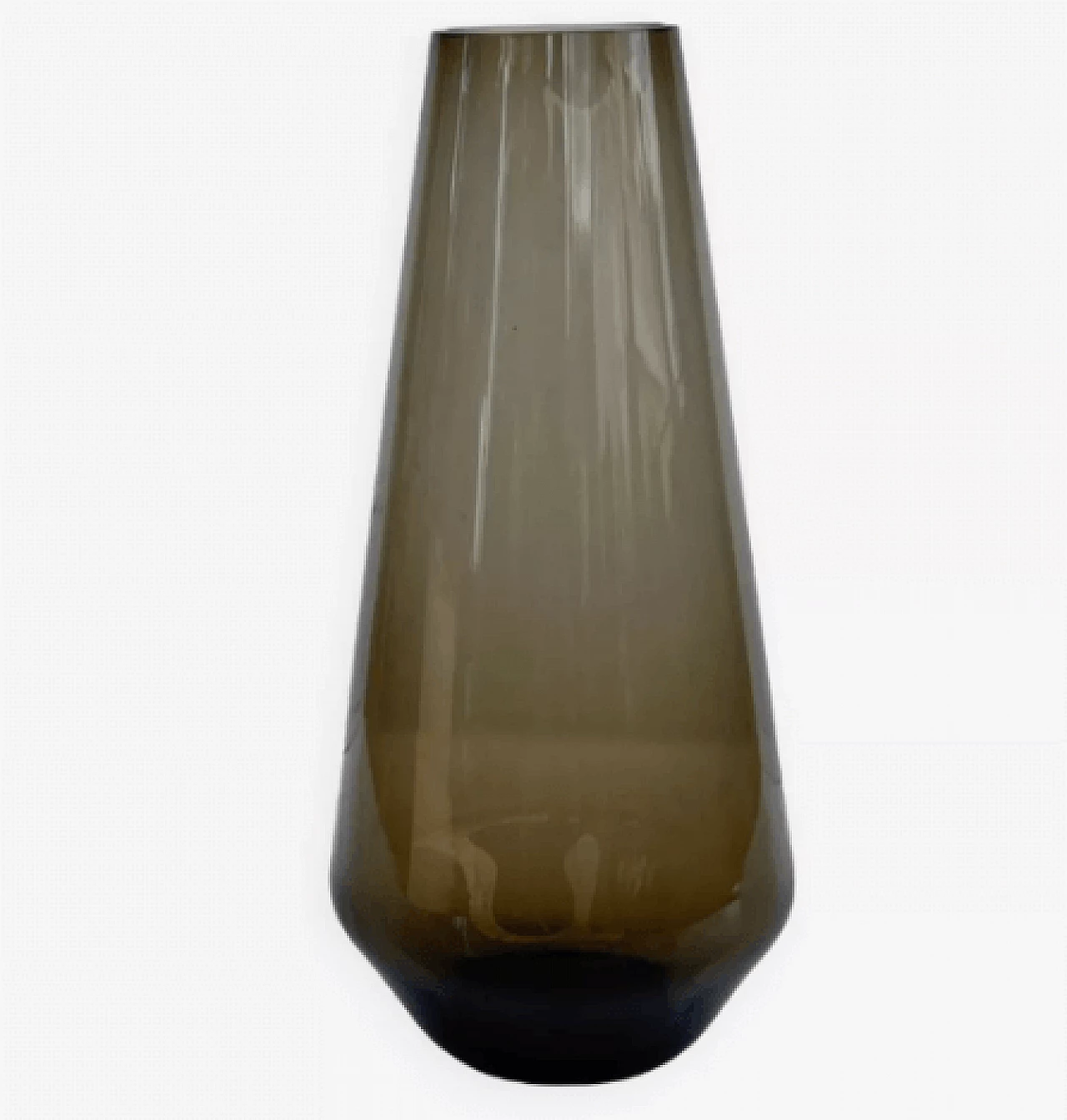 Glass Tourmaline vase by Wilhelm Wagenfeld for WMF, 1960s 1
