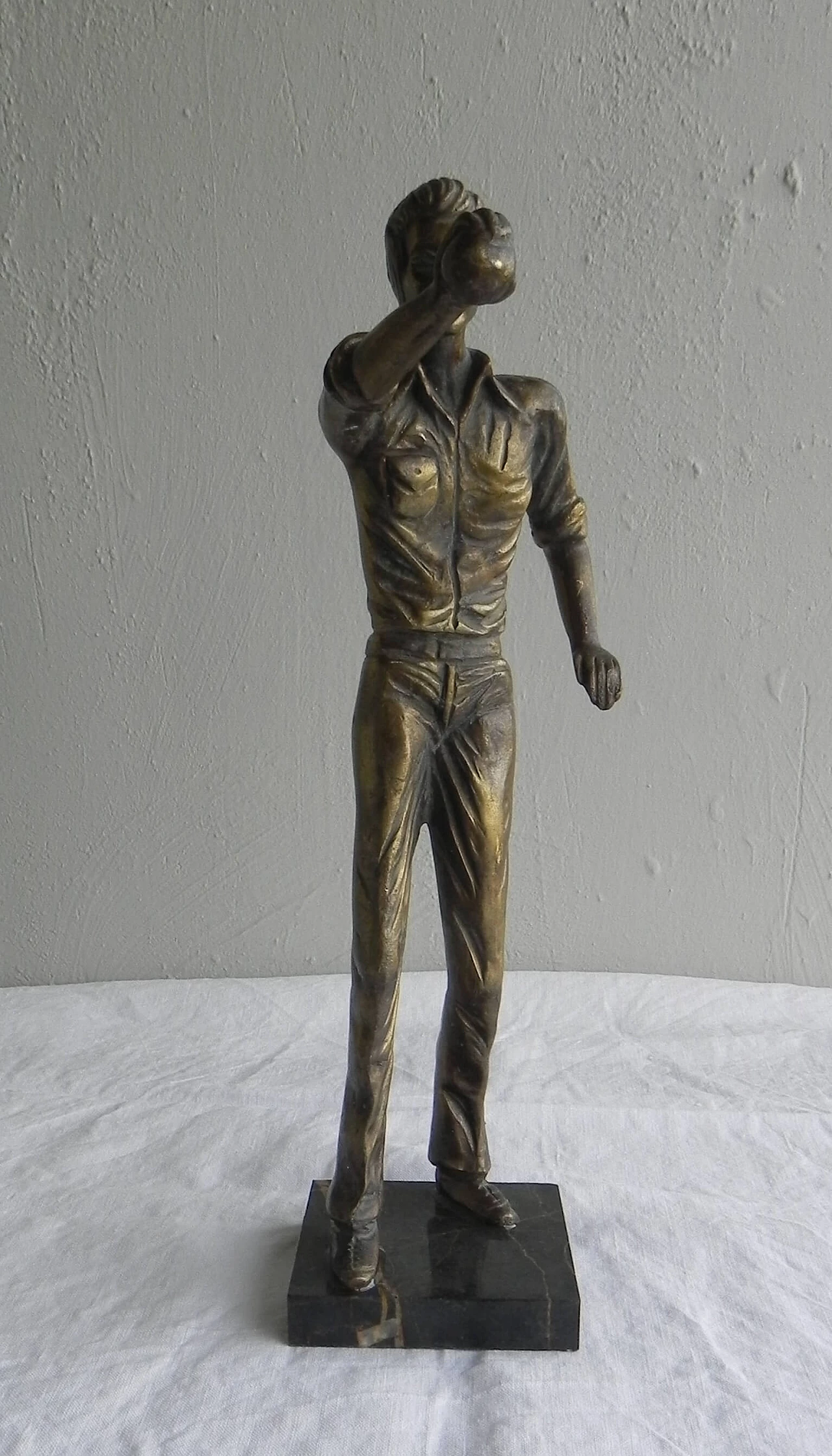 Joueures de Pétanque, scultura in bronzo nello stile di Oscar Ruffony, anni '40 2