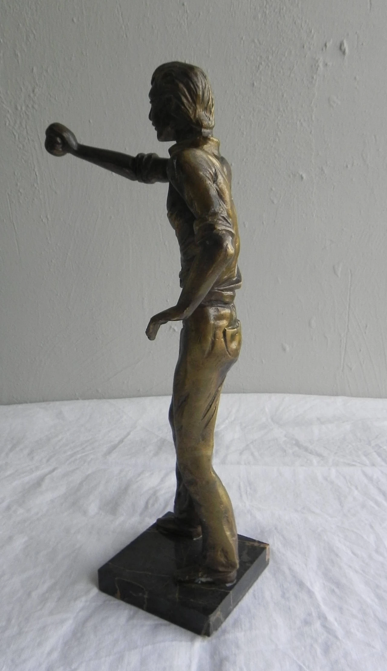 Joueures de Pétanque, scultura in bronzo nello stile di Oscar Ruffony, anni '40 6