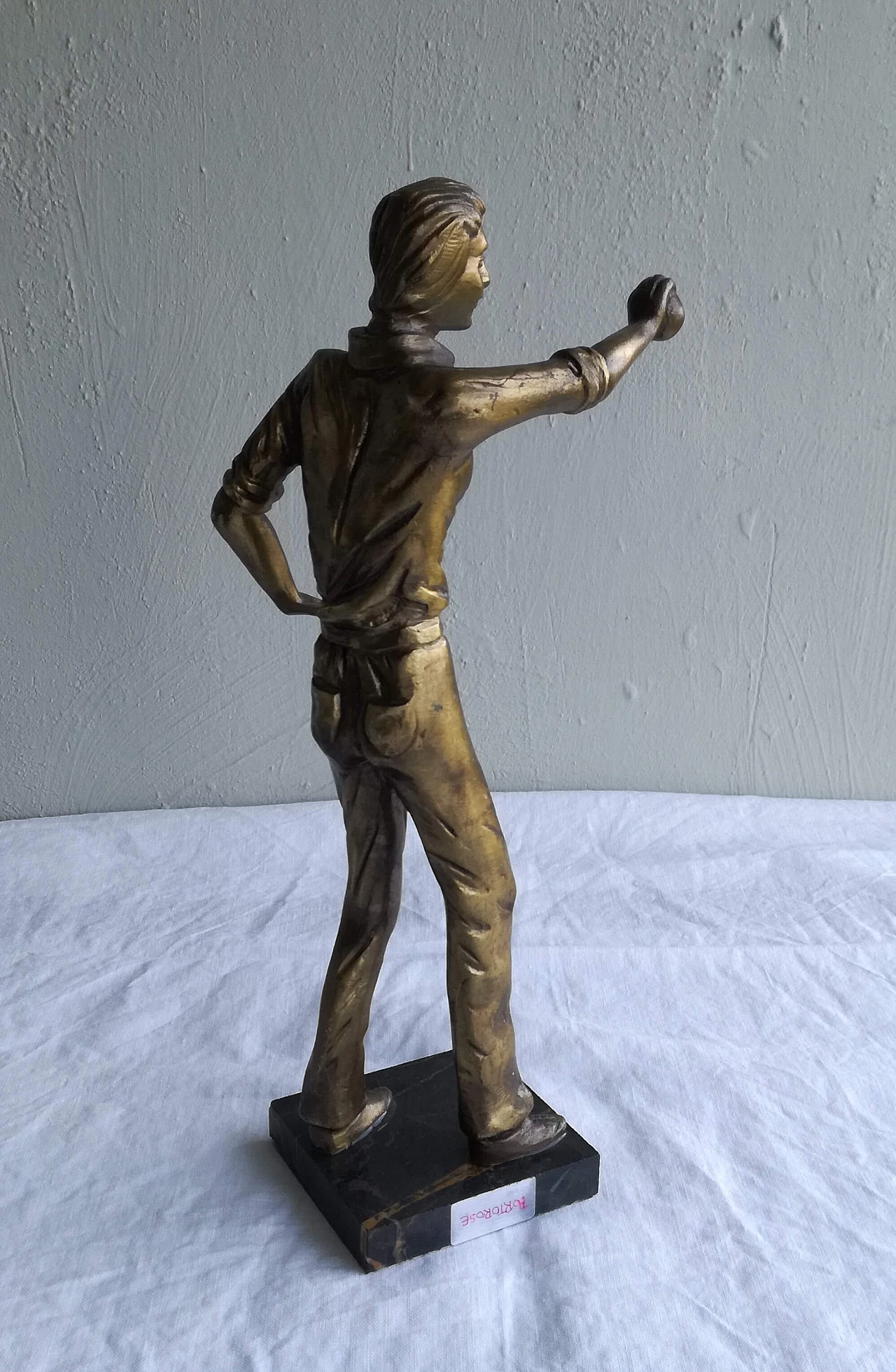 Joueures de Pétanque, scultura in bronzo nello stile di Oscar Ruffony, anni '40 10