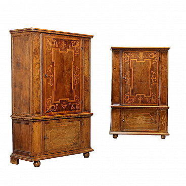 Pair of wooden sideboards, mid-20th century