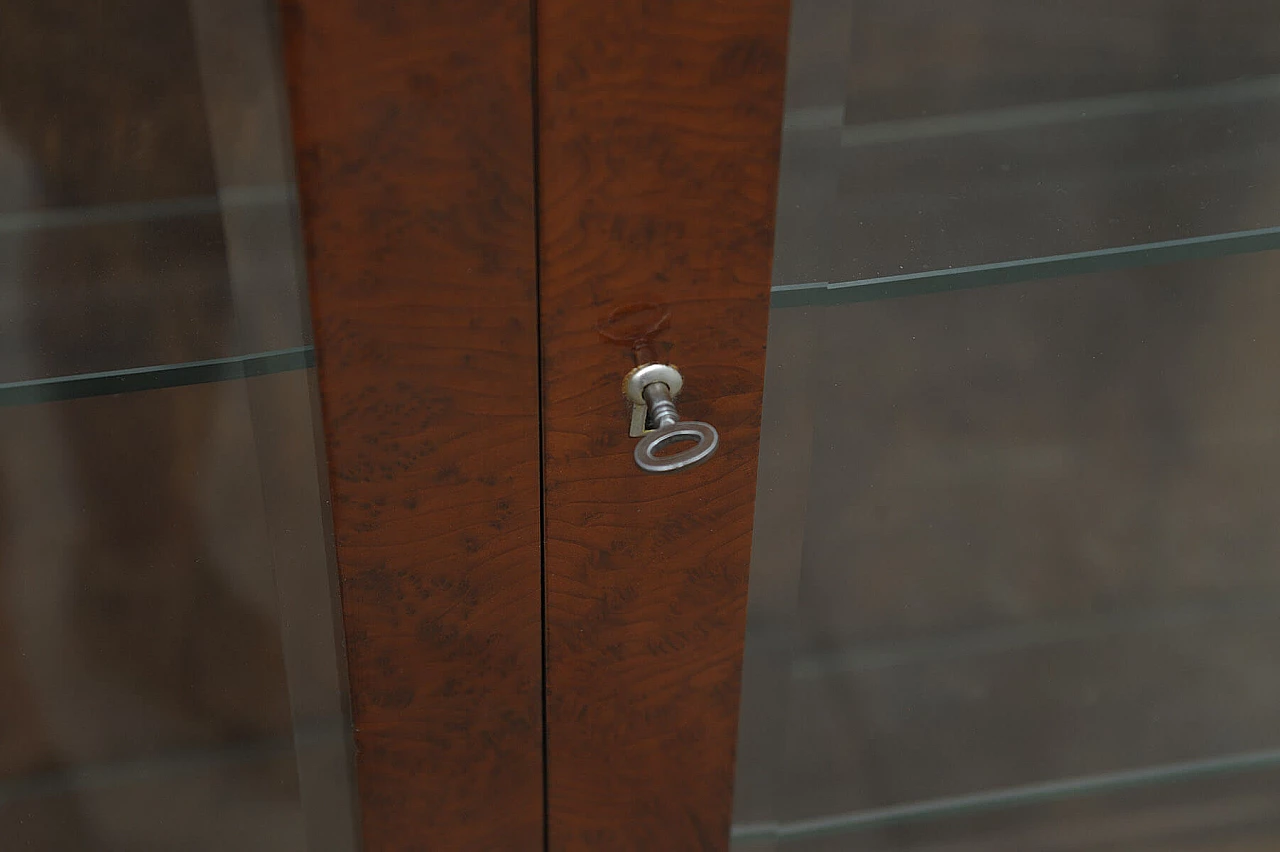 Vetrina Art Déco cecoslovacca in noce, anni '30 12