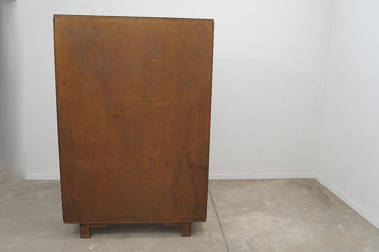 Vetrina Art Déco cecoslovacca in noce, anni '30 15