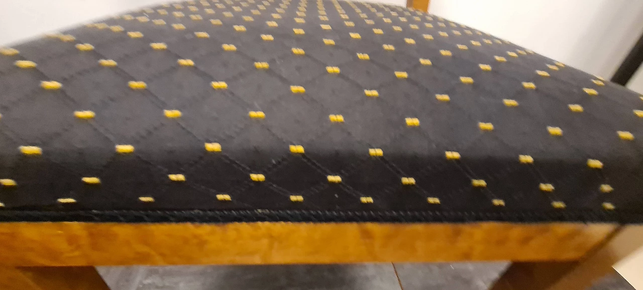 6 Sedie e tavolo allungabile Biedermeier in noce biondo, '800 17