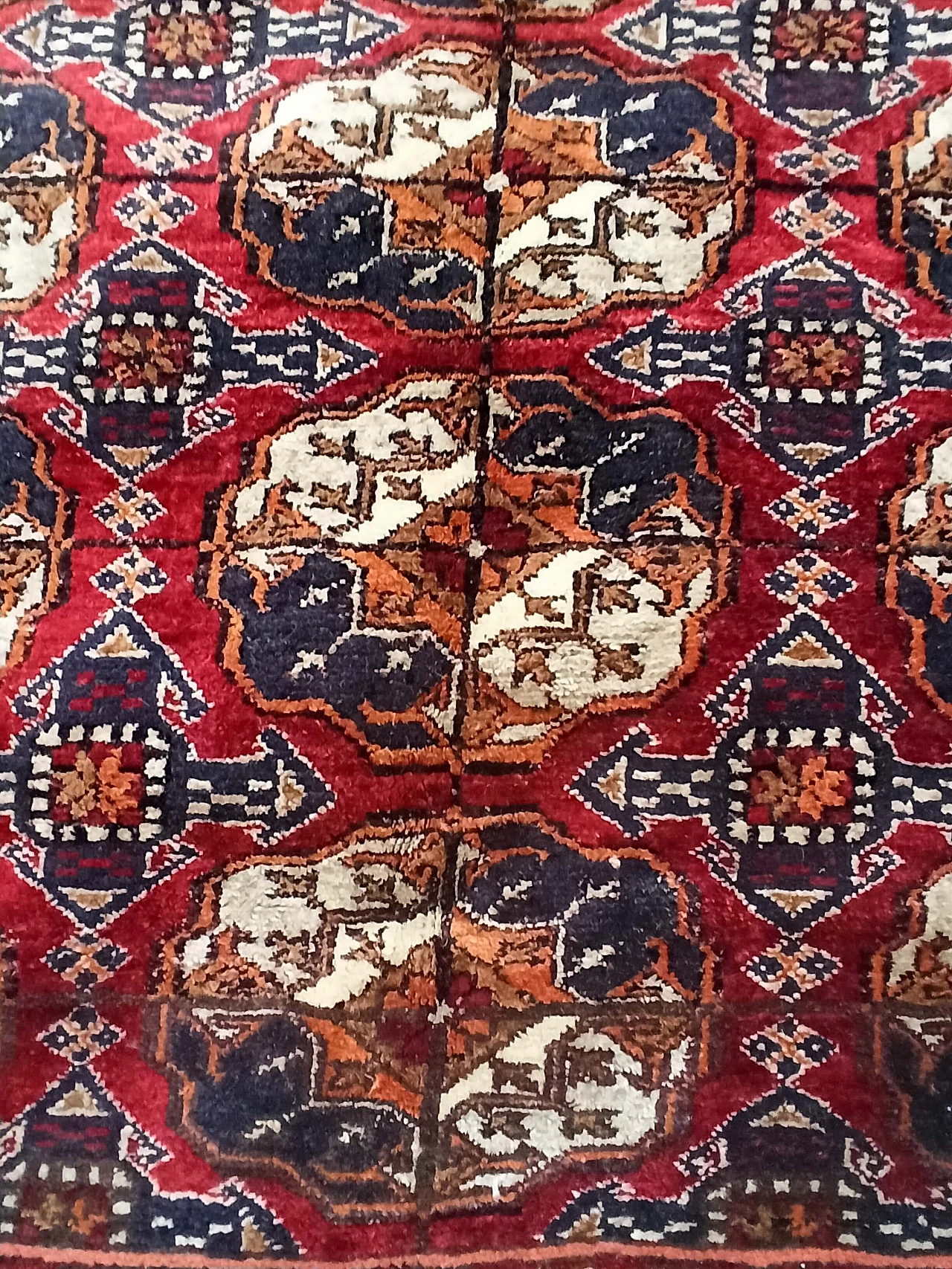 Cotton and wool Bukara rug, early 20th century 6