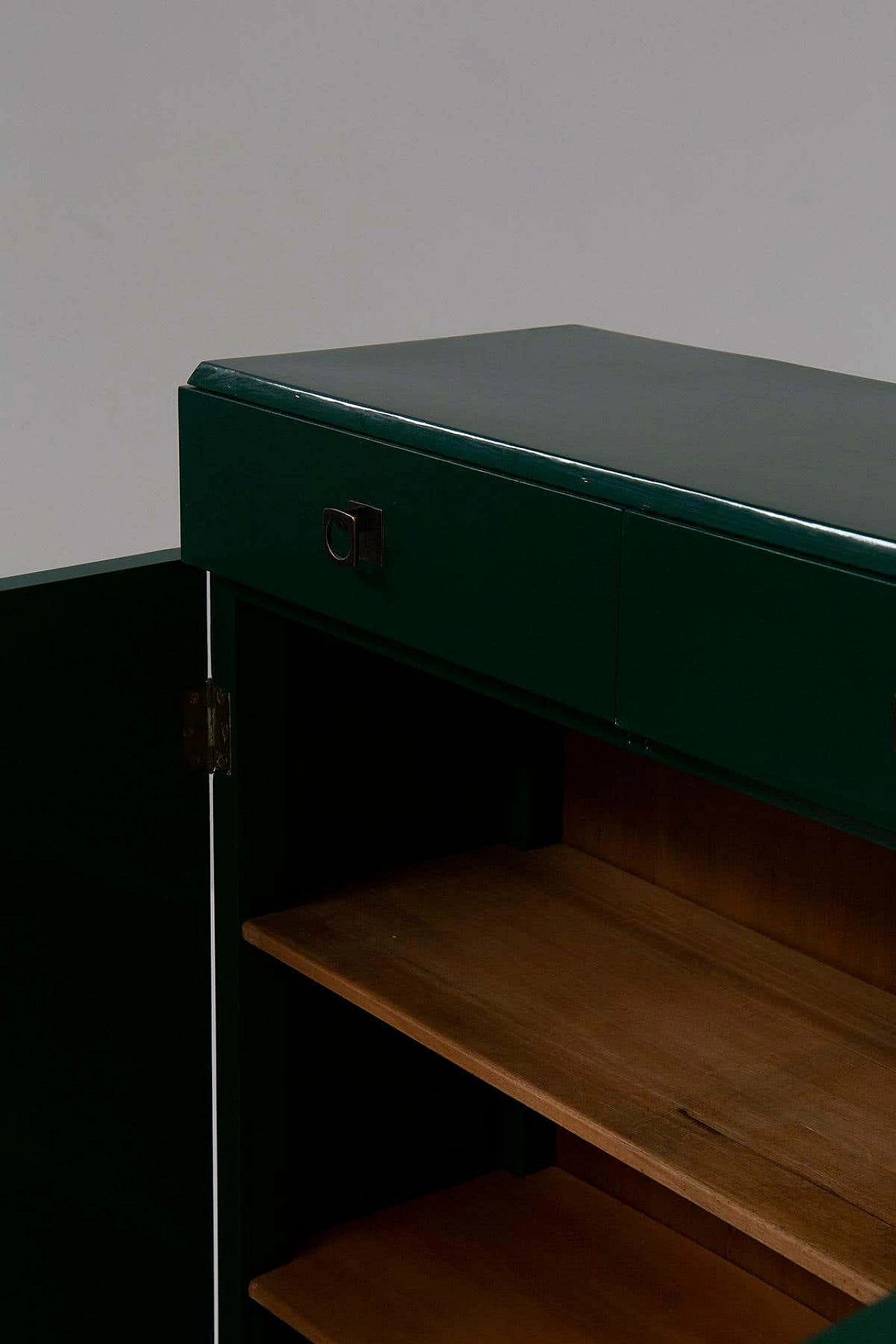 Credenza in legno laccato verde di Pierluigi Colli, anni '40 5