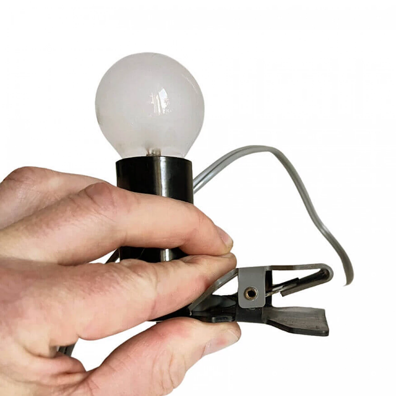 Lampada da comodino a clip di Buchleseleuchte, anni '50 9