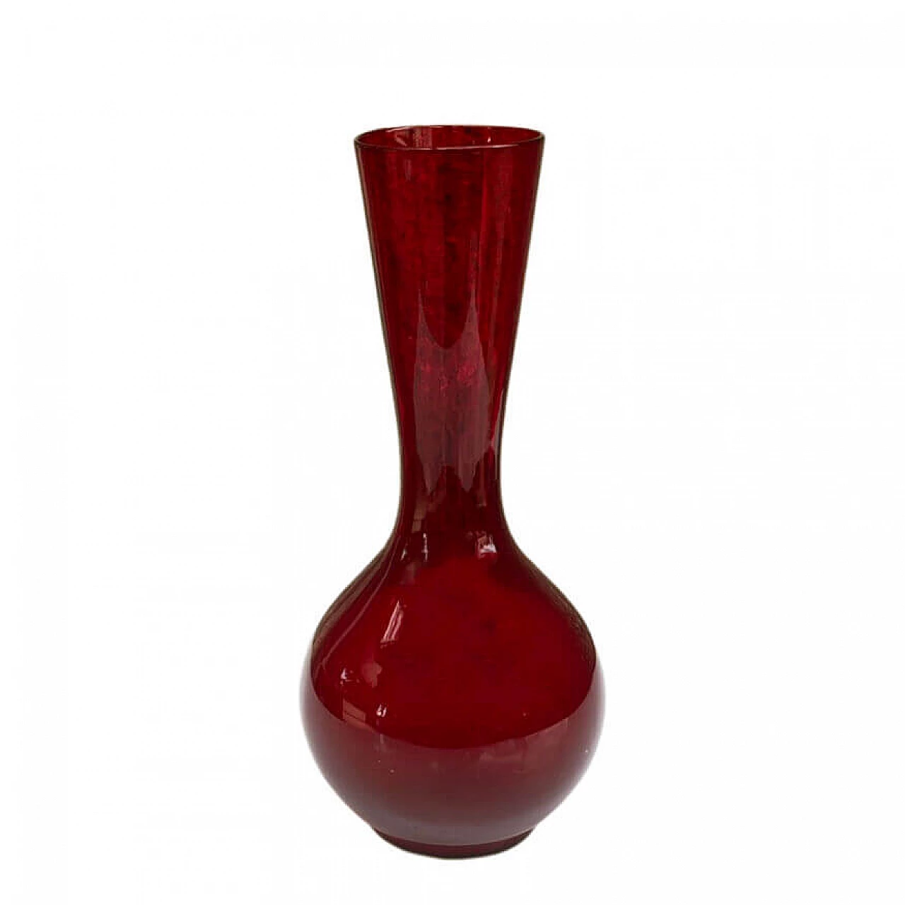 Glass vase by Ludwik Ferenc for Huta Barbara, 1970s 1