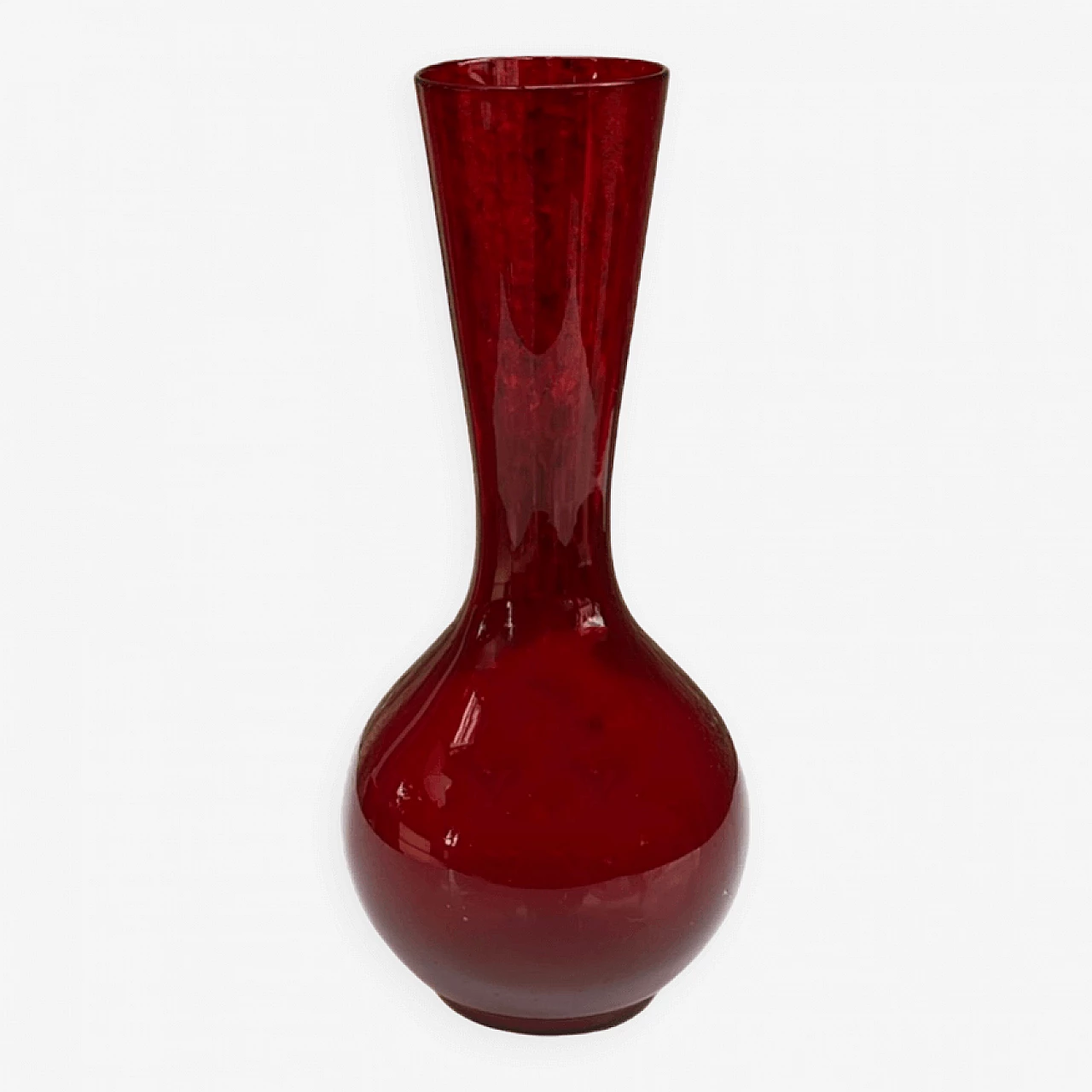 Glass vase by Ludwik Ferenc for Huta Barbara, 1970s 6