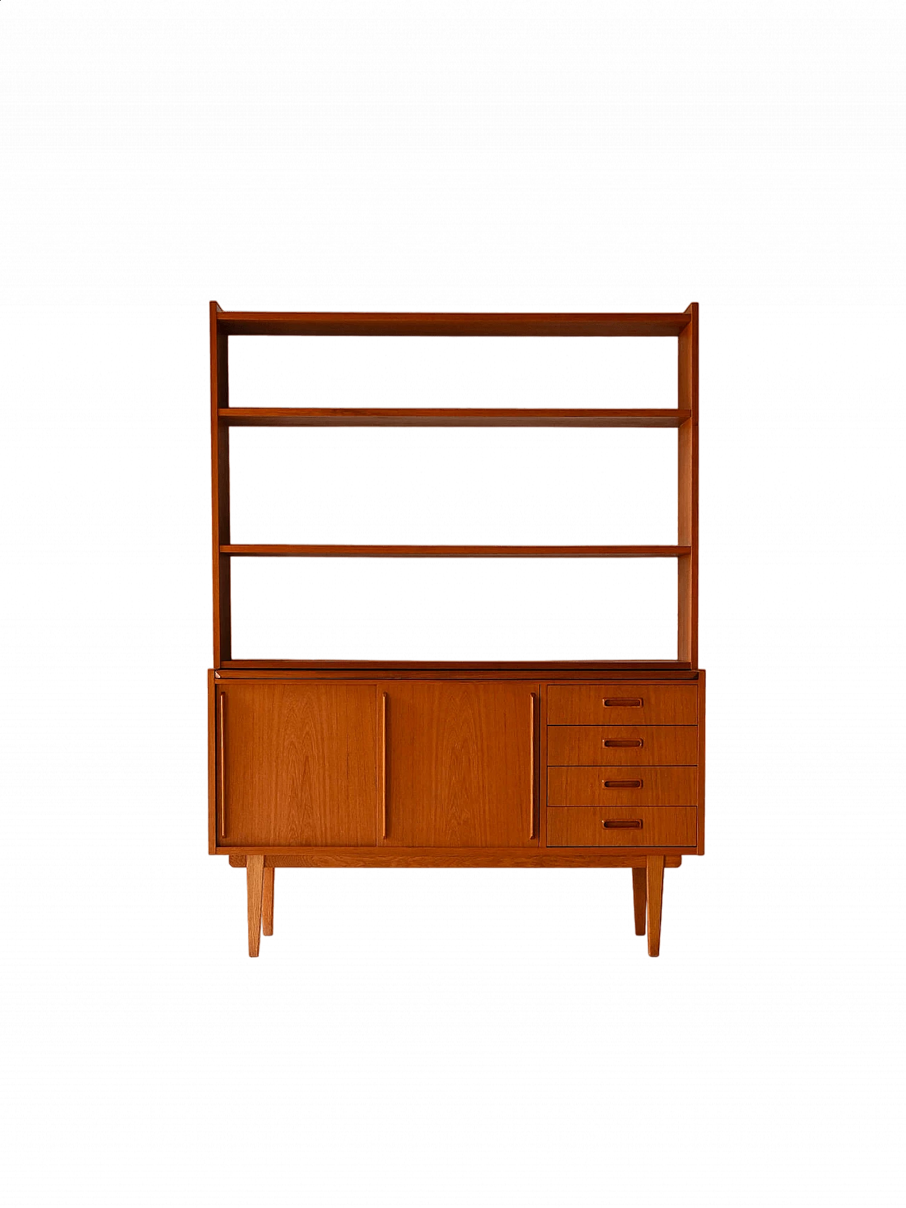 Libreria svedese in legno con scrittoio estraibile, anni '60 13