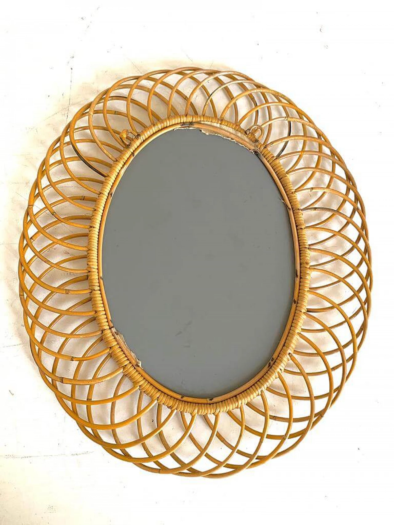 Bamboo mirror by Franco Albini for Bonacina, 1960s 7