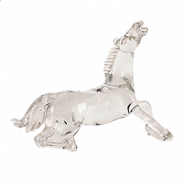 Glass horse by Arnaldo Zanella, 1990s