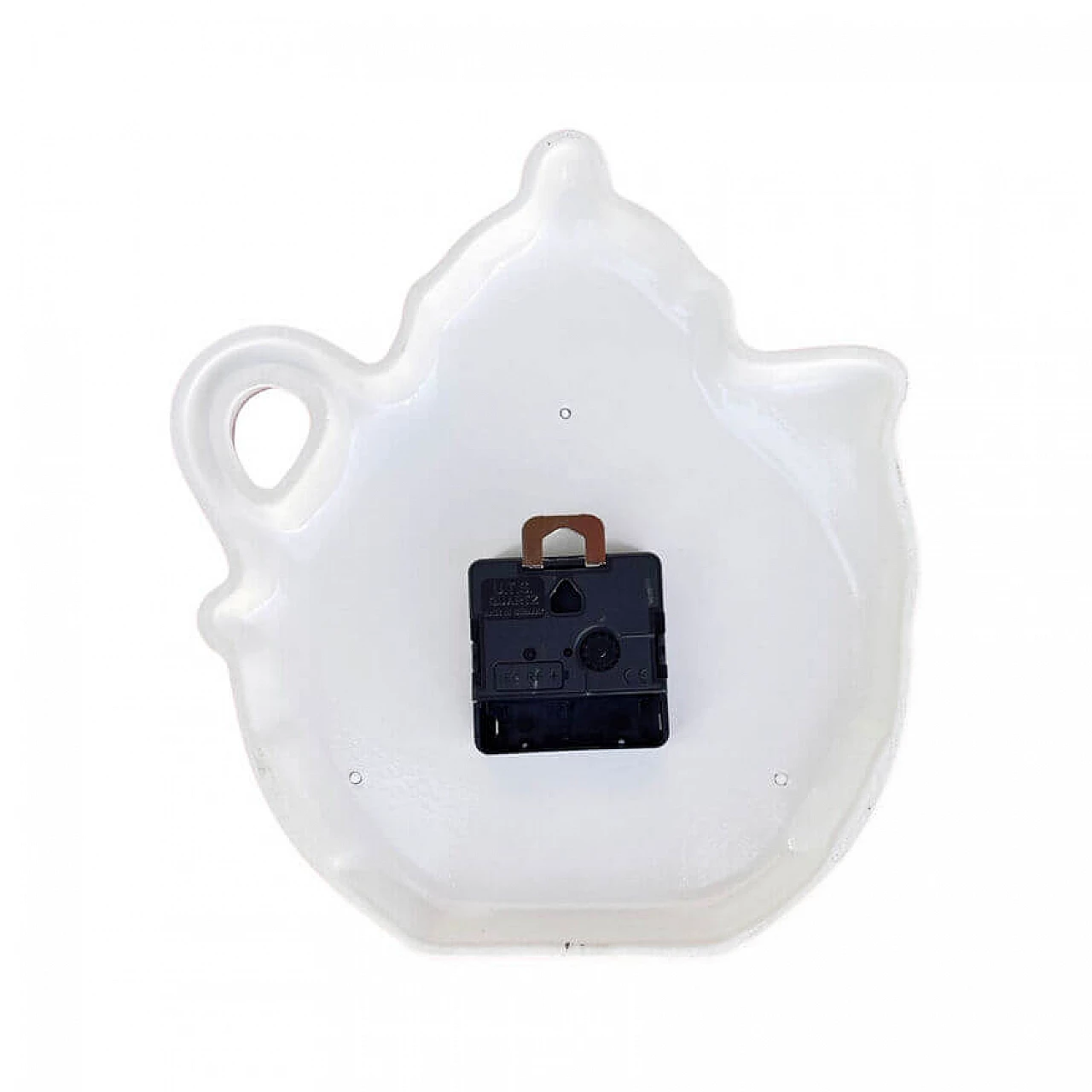 Rustic-style ceramic wall clock in the shape of a teapot by UPG Halle, 1980s 4