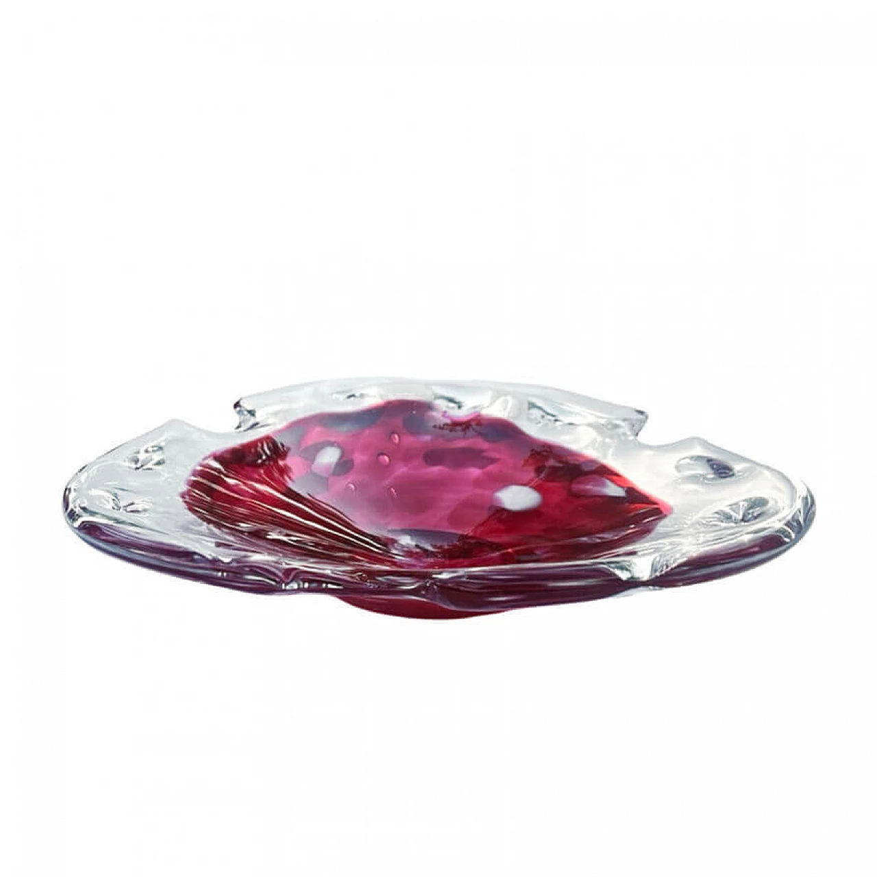 Murano glass ashtray in the shape of a leaf, 1970s 3