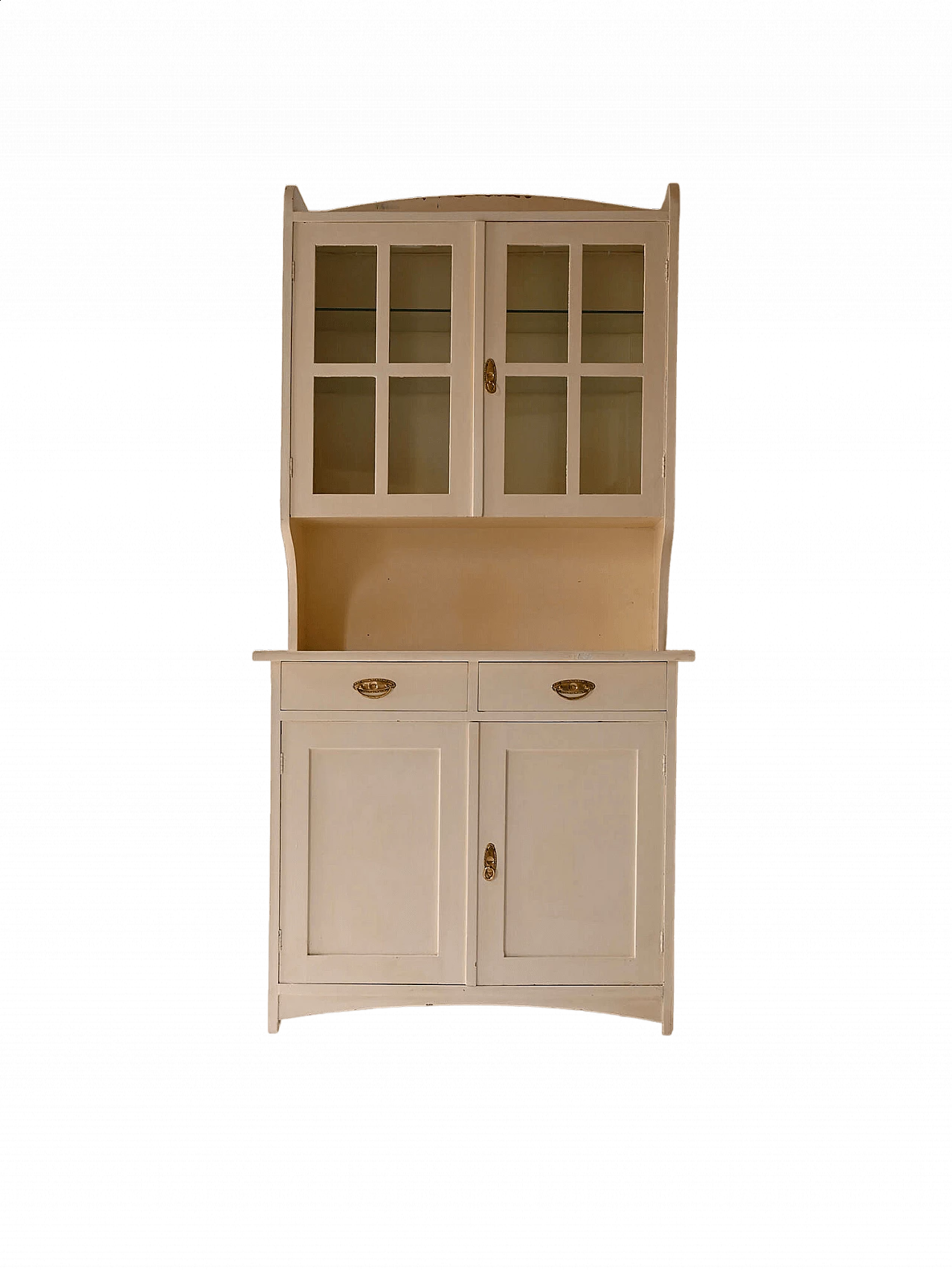 Scandinavian lacquered wooden sideboard with glass doors, 1960s 13