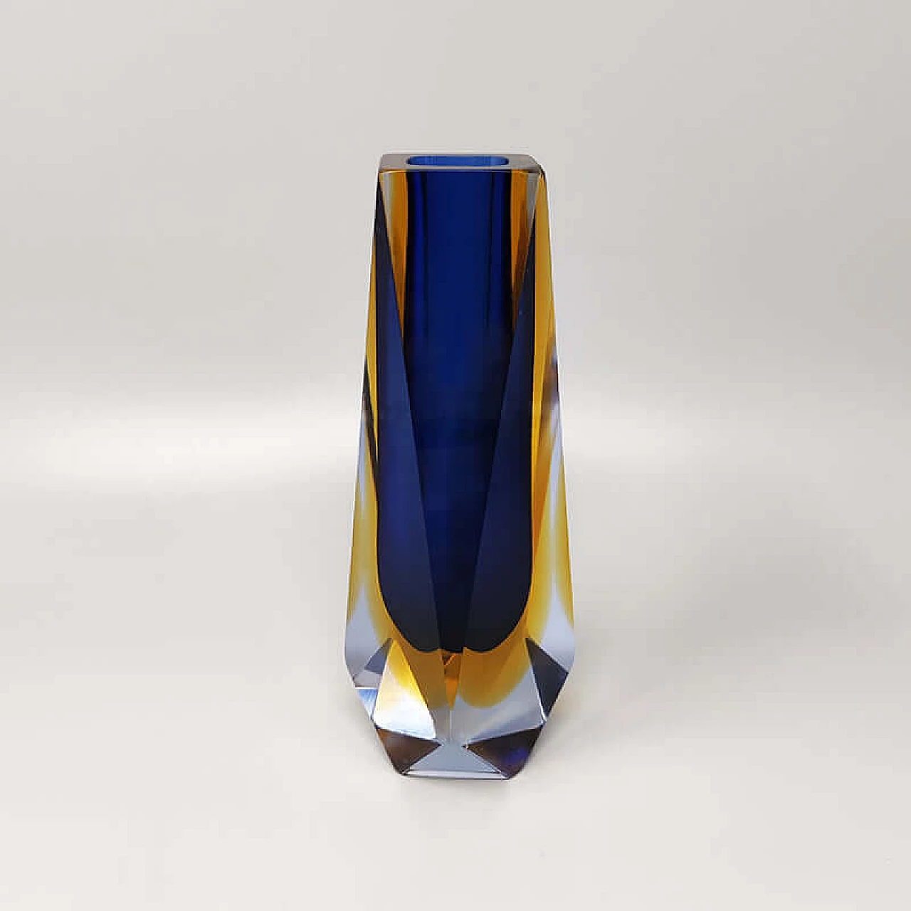 Vase in blue Murano glass by Mandruzzato, 1960s 1