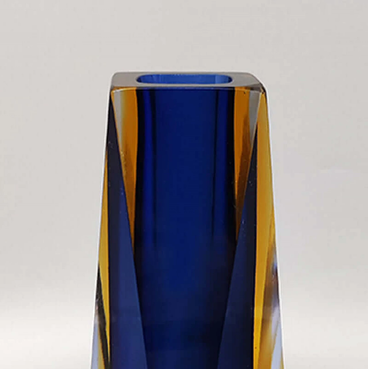 Vase in blue Murano glass by Mandruzzato, 1960s 3