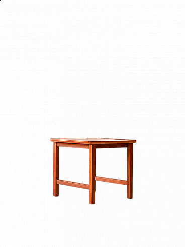 Teak coffee table with square legs, 1960s